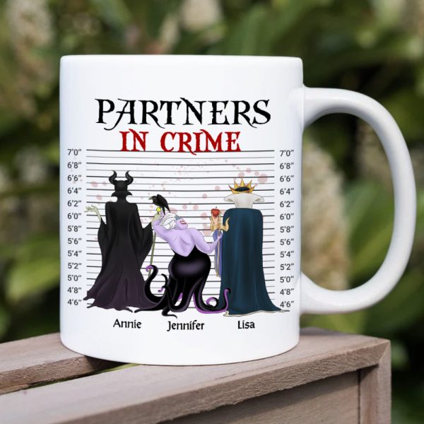 Partners In Crime, Gift For Bestie, Personalized Mug, Villain Friends Squad Mug 07NAHN060723TM Partners In Crime, Gift For Bestie, Personalized Mug, Villain Friends Squad Mug 07NAHN060723TM