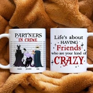 Partners In Crime, Gift For Bestie, Personalized Mug, Villain Friends Squad Mug 07NAHN060723TM