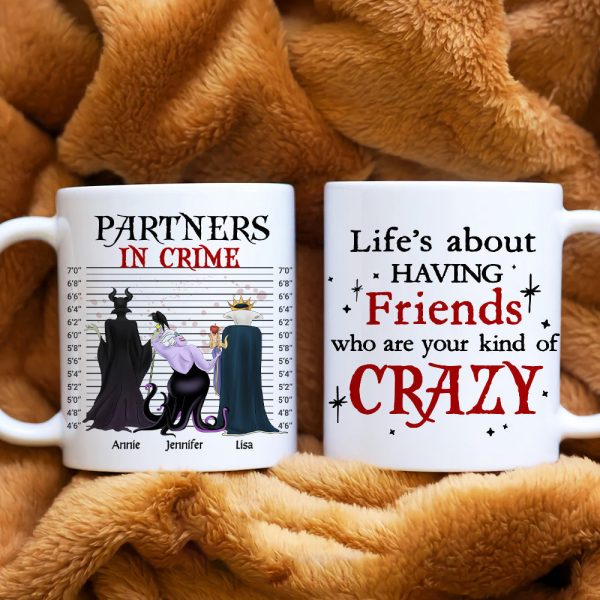 Partners In Crime, Gift For Bestie, Personalized Mug, Villain Friends Squad Mug 07NAHN060723TM Partners In Crime, Gift For Bestie, Personalized Mug, Villain Friends Squad Mug 07NAHN060723TM