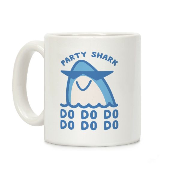 Party Shark Parody White Print Coffee Mug Party Shark Parody White Print Coffee Mug