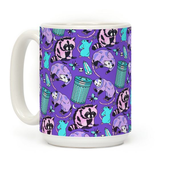 Pastel Goth Trash Animals Pattern Coffee Mug Pastel Goth Trash Animals Pattern Coffee Mug