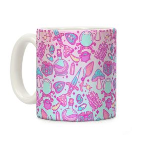 Pastel Goth Witch Pattern Coffee Mug