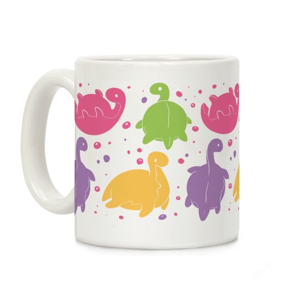 pastel Nessie Pattern Coffee Mug pastel Nessie Pattern Coffee Mug