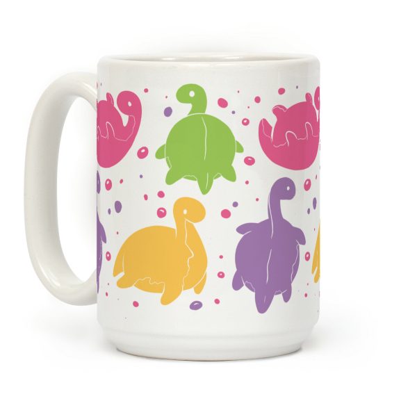 pastel Nessie Pattern Coffee Mug pastel Nessie Pattern Coffee Mug