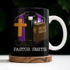 Pastor, Cross, Glasses and Holy Bible - Personalized Custom Coffee Mug - FTH054_MG Pastor, Cross, Glasses and Holy Bible - Personalized Custom Coffee Mug - FTH054_MG
