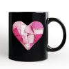 Patchwork Pink Heart Valentine Personalized Mug, Love Retro Coquette Gift with Custom Name Patchwork Pink Heart Valentine Personalized Mug, Love Retro Coquette Gift with Custom Name