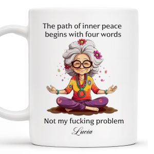 Path Of Inner Peace Begins Here, Vibrant Meditative Woman Mug - Personalized Custom Coffee Mug - BST130_MG