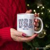 Patriotic USA Floral Personalized Mug, 1776 Independence Day Gift with Custom Name Patriotic USA Floral Personalized Mug, 1776 Independence Day Gift with Custom Name