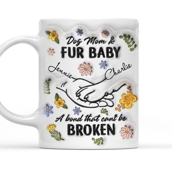 Paw In Hand - Personalized 3D Inflated Effect Ceramic Mug - Gift For Dog Lovers | NA94 Paw In Hand - Personalized 3D Inflated Effect Ceramic Mug - Gift For Dog Lovers | NA94