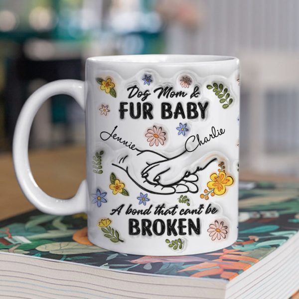 Paw In Hand - Personalized 3D Inflated Effect Ceramic Mug - Gift For Dog Lovers | NA94 Paw In Hand - Personalized 3D Inflated Effect Ceramic Mug - Gift For Dog Lovers | NA94