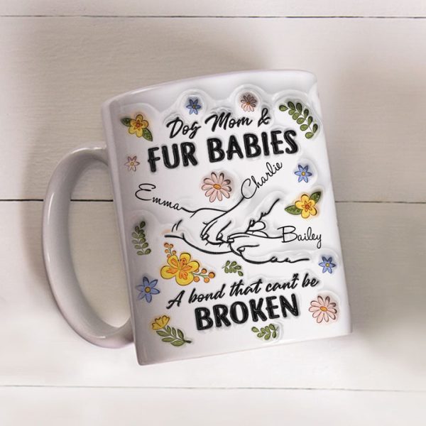 Paw In Hand - Personalized 3D Inflated Effect Ceramic Mug - Gift For Dog Lovers | NA94 Paw In Hand - Personalized 3D Inflated Effect Ceramic Mug - Gift For Dog Lovers | NA94