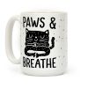 Paws And Breathe Yoga Cat Coffee Mug Paws And Breathe Yoga Cat Coffee Mug