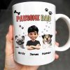 Pawsome Dad, Cartoon Man And Dogs - Personalized Custom Coffee Mug - DAD165_MG
