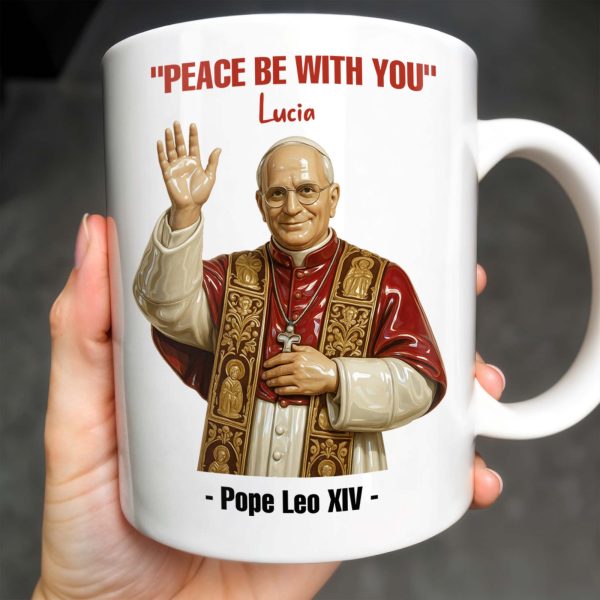 "Peace Be With You", Pope and Religious Vestments - Personalized Custom Coffee Mug - FTH075_MG "Peace Be With You", Pope and Religious Vestments - Personalized Custom Coffee Mug - FTH075_MG