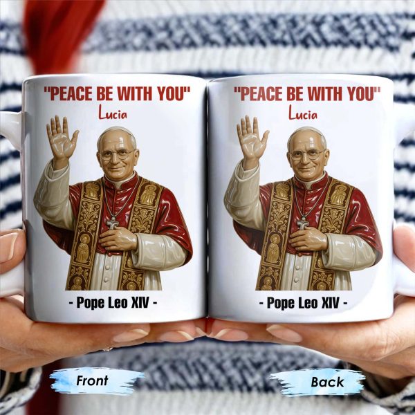 "Peace Be With You", Pope and Religious Vestments - Personalized Custom Coffee Mug - FTH075_MG "Peace Be With You", Pope and Religious Vestments - Personalized Custom Coffee Mug - FTH075_MG