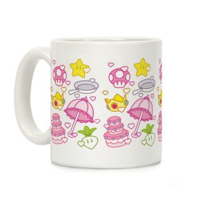 Peach Inventory Items Pattern Coffee Mug
