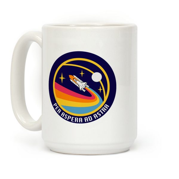 Per Aspera Ad Astra Vintage Logo Coffee Mug Per Aspera Ad Astra Vintage Logo Coffee Mug