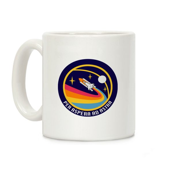 Per Aspera Ad Astra Vintage Logo Coffee Mug Per Aspera Ad Astra Vintage Logo Coffee Mug