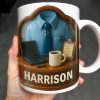 Perfect Gift For The Hardworking Professional Featuring Shirt, Tie, Desk - Personalized Custom Coffee Mug - OFW015_MG Perfect Gift For The Hardworking Professional Featuring Shirt, Tie, Desk - Personalized Custom Coffee Mug - OFW015_MG