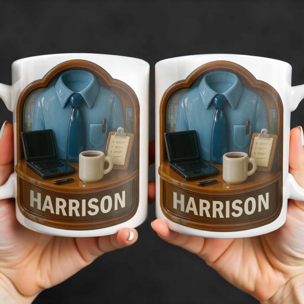 Perfect Gift For The Hardworking Professional Featuring Shirt, Tie, Desk - Personalized Custom Coffee Mug - OFW015_MG Perfect Gift For The Hardworking Professional Featuring Shirt, Tie, Desk - Personalized Custom Coffee Mug - OFW015_MG