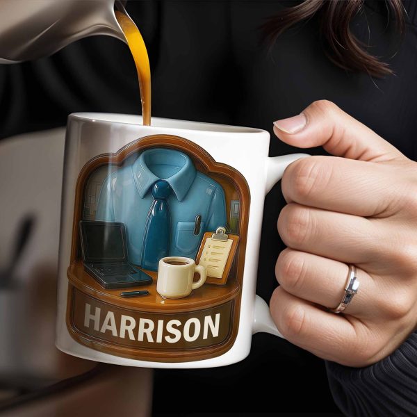 Perfect Gift For The Hardworking Professional Featuring Shirt, Tie, Desk - Personalized Custom Coffee Mug - OFW015_MG Perfect Gift For The Hardworking Professional Featuring Shirt, Tie, Desk - Personalized Custom Coffee Mug - OFW015_MG
