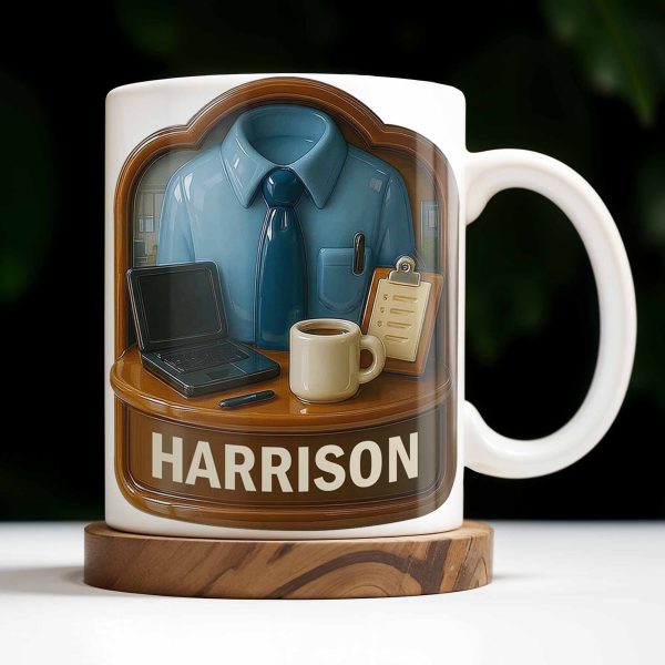 Perfect Gift For The Hardworking Professional Featuring Shirt, Tie, Desk - Personalized Custom Coffee Mug - OFW015_MG Perfect Gift For The Hardworking Professional Featuring Shirt, Tie, Desk - Personalized Custom Coffee Mug - OFW015_MG