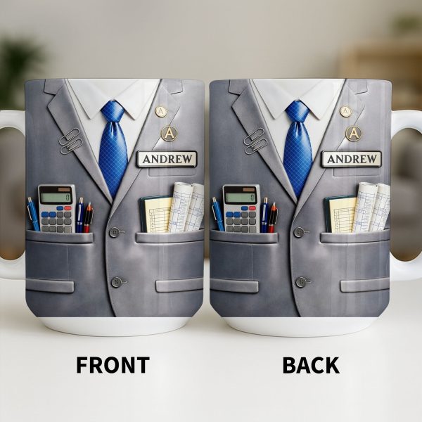 Perfect Gift For The Professional With Business Suit Design - Personalized Custom Coffee Mug - JBS098_MG Perfect Gift For The Professional With Business Suit Design - Personalized Custom Coffee Mug - JBS098_MG