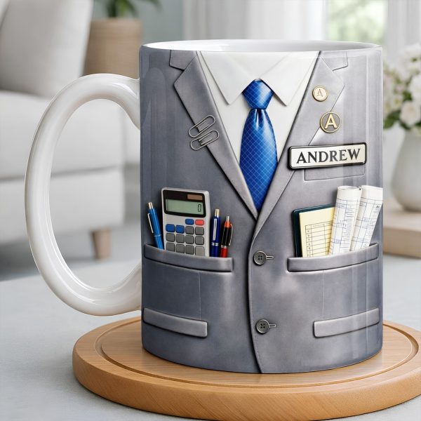 Perfect Gift For The Professional With Business Suit Design - Personalized Custom Coffee Mug - JBS098_MG Perfect Gift For The Professional With Business Suit Design - Personalized Custom Coffee Mug - JBS098_MG