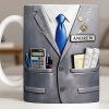 Perfect Gift For The Professional With Business Suit Design - Personalized Custom Coffee Mug - JBS098_MG Perfect Gift For The Professional With Business Suit Design - Personalized Custom Coffee Mug - JBS098_MG