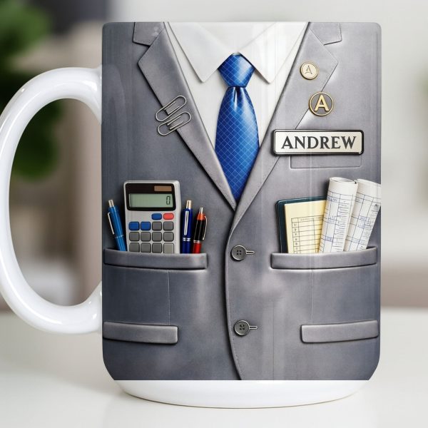 Perfect Gift For The Professional With Business Suit Design - Personalized Custom Coffee Mug - JBS098_MG Perfect Gift For The Professional With Business Suit Design - Personalized Custom Coffee Mug - JBS098_MG