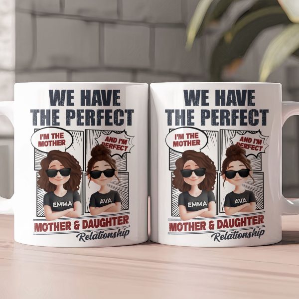 Perfect Mom And Daughter - Personalized Mug Perfect Mom And Daughter - Personalized Mug