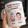 Perfect Mother & Daughter Relationship, Cityscape Design - Personalized Custom Coffee Mug - MOM141_MG