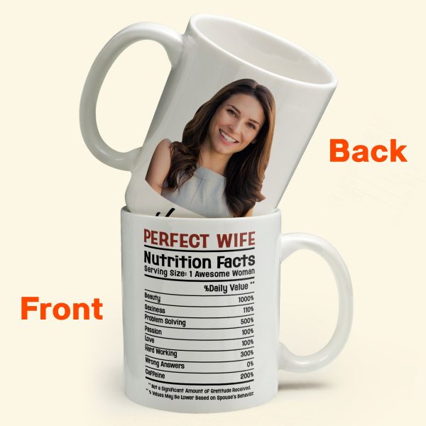 Perfect Wife Nutrition Facts - Personalized Photo Mug Perfect Wife Nutrition Facts - Personalized Photo Mug