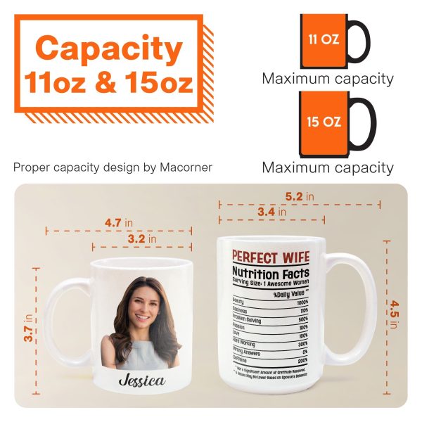 Perfect Wife Nutrition Facts - Personalized Photo Mug Perfect Wife Nutrition Facts - Personalized Photo Mug