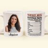 Perfect Wife Nutrition Facts - Personalized Photo Mug Perfect Wife Nutrition Facts - Personalized Photo Mug