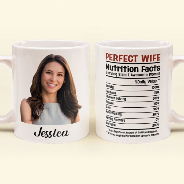 Perfect Wife Nutrition Facts - Personalized Photo Mug Perfect Wife Nutrition Facts - Personalized Photo Mug
