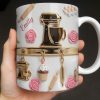 Personalize With Favorite Kitchen Gadgets And Flowers - Personalized Custom Coffee Mug - HOB034_MG