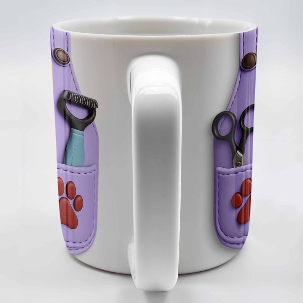 Personalize With Your Name, Paw Prints And Grooming Tools - Personalized Custom Coffee Mug - DOG066_MG Personalize With Your Name, Paw Prints And Grooming Tools - Personalized Custom Coffee Mug - DOG066_MG