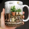 Personalize With Your Name, Plants And Gardening Tools - Personalized Custom Coffee Mug - GAR033_MG Personalize With Your Name, Plants And Gardening Tools - Personalized Custom Coffee Mug - GAR033_MG