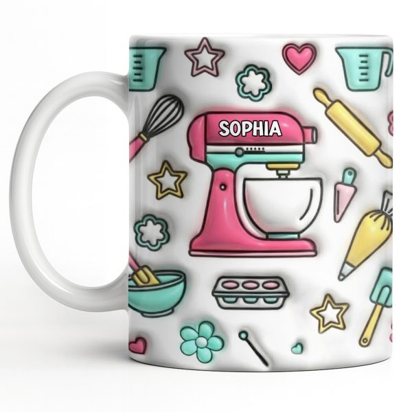 Personalize Your Baking Lover's Cup With Mixer and Whisk - Personalized Custom Coffee Mug - COOK031_MG Personalize Your Baking Lover's Cup With Mixer and Whisk - Personalized Custom Coffee Mug - COOK031_MG