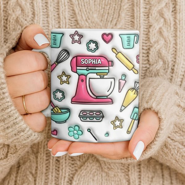 Personalize Your Baking Lover's Cup With Mixer and Whisk - Personalized Custom Coffee Mug - COOK031_MG Personalize Your Baking Lover's Cup With Mixer and Whisk - Personalized Custom Coffee Mug - COOK031_MG