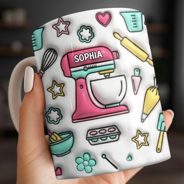 Personalize Your Baking Lover's Cup With Mixer and Whisk - Personalized Custom Coffee Mug - COOK031_MG Personalize Your Baking Lover's Cup With Mixer and Whisk - Personalized Custom Coffee Mug - COOK031_MG