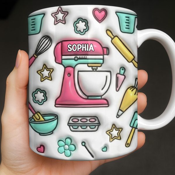 Personalize Your Baking Lover's Cup With Mixer and Whisk - Personalized Custom Coffee Mug - COOK031_MG Personalize Your Baking Lover's Cup With Mixer and Whisk - Personalized Custom Coffee Mug - COOK031_MG