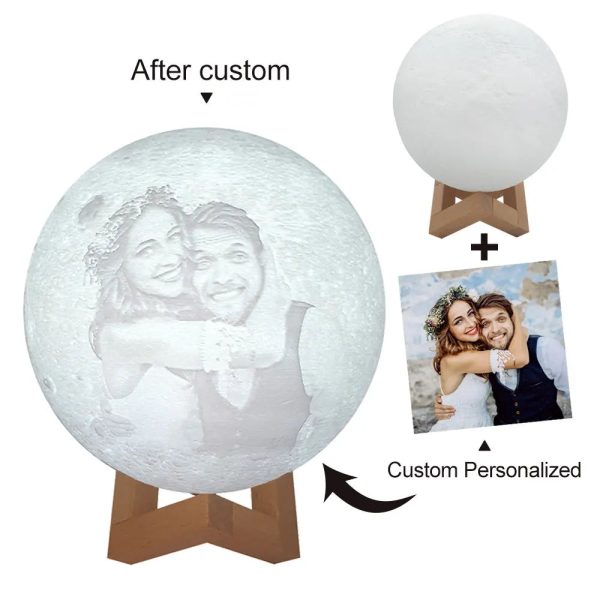 Personalized 3D Moon Photo Night Light Personalized 3D Moon Photo Night Light