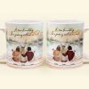 Personalized 'A true friendship is a journey without an end' Ceramic Mug for Sisters, Customizable Personalized 'A true friendship is a journey without an end' Ceramic Mug for Sisters, Customizable