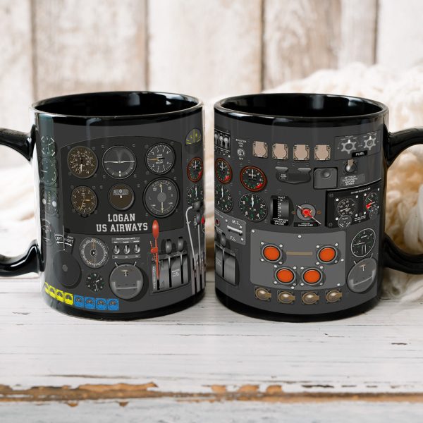 Personalized Aircraft Cockpit Mug, Gift For Airplane Lovers BLM-humix151223