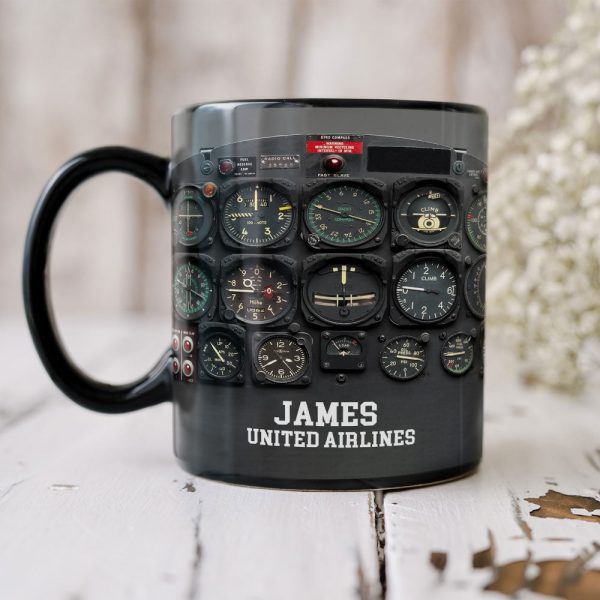 Personalized Aircraft Cockpit Mug, Gift For Airplane Lovers BLM-humix151223