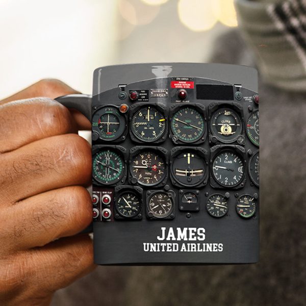 Personalized Aircraft Cockpit Mug, Gift For Airplane Lovers BLM-humix151223