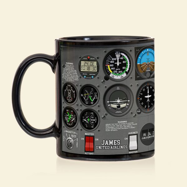 Personalized Aircraft Cockpit Mug, Gift For Airplane Lovers BLM-humix151223