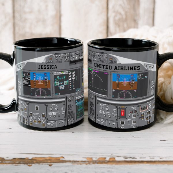 Personalized Aircraft Cockpit Mug, Gift For Airplane Lovers BLM-humix151223